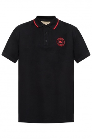 Logo-embroidered polo shirt, zdjęcie 1 Logo-embroidered polo shirt od Burberry